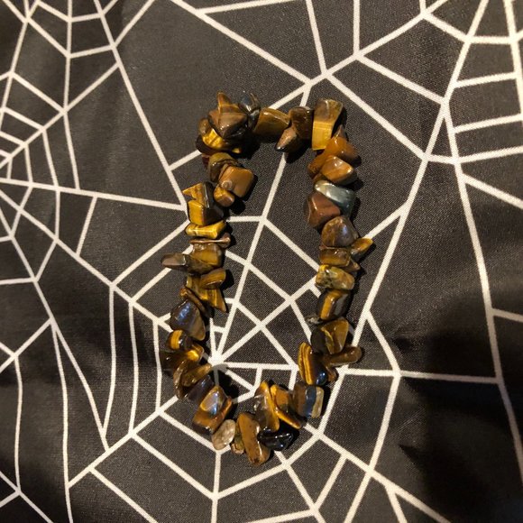 Natural Chip Stones Tiger Eye Stretch Bracelet - Picture 3 of 5